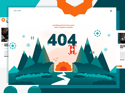 404 page [TradicijaNOVA] 404 color design ethno illustration page srbija ui web