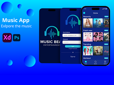 Music App UI UX design