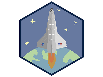 Space Shuttle badge nasa space space shuttle spaceship stars vector