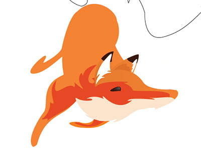 Fox stage one fire fox illustrator vector