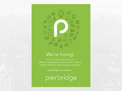 Pierbridge Recruitment Poster avenir careers green hiring icons jobs poster recruitment shipping