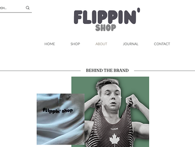 Flippin' Shop About Page branding design graphic design logo web