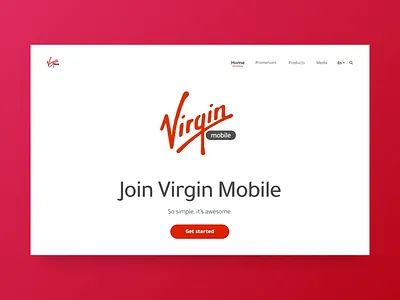 Virgin mobile home page abstract animation branding clean debut design interface logo mobile product product design webdesign website website concept website design