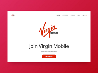 Virgin mobile home page abstract animation branding clean debut design interface logo mobile product product design webdesign website website concept website design