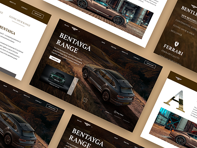 Bentley branding car interaction interface minimal mobile app moto product design ui web app