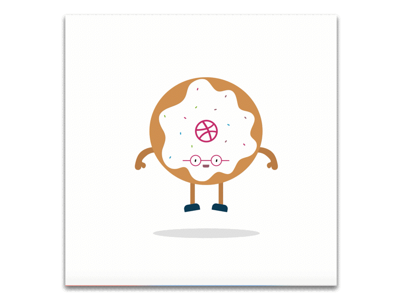 Hello Dribbble! aftereffect animation design donut illustration motiondesign principle