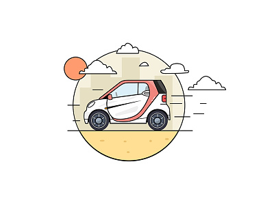 Smart car doodle illustration illustrator inspirations sketch smart smartcar vector