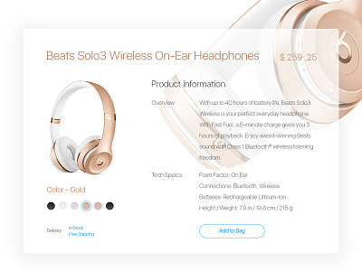 E-commerce Web Page beats buy e commerce free head phones product product design site sketch web design website