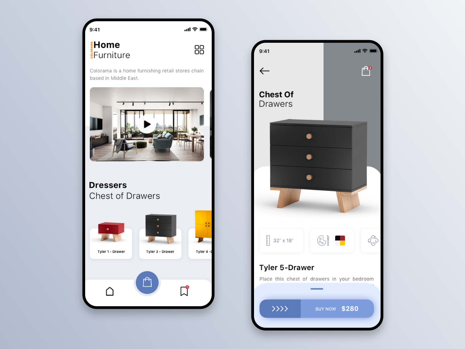 Colorama furniture mobile app by Alex Eletskiy on Dribbble