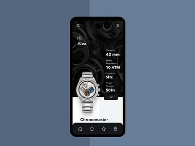 Zenith watches mobile app animation animation app black branding clean concept dark ui design ecommerce ecommerce app interface minimal mobile mobile app mobile ui product design product page ui ui ux ux