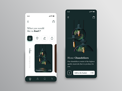 Interior Shop Mobile App Design