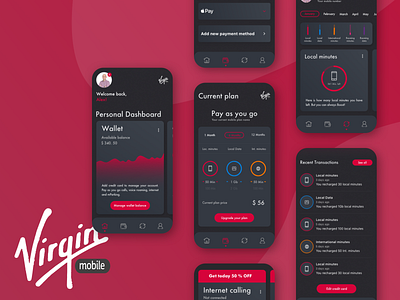 Virgin mobile app design