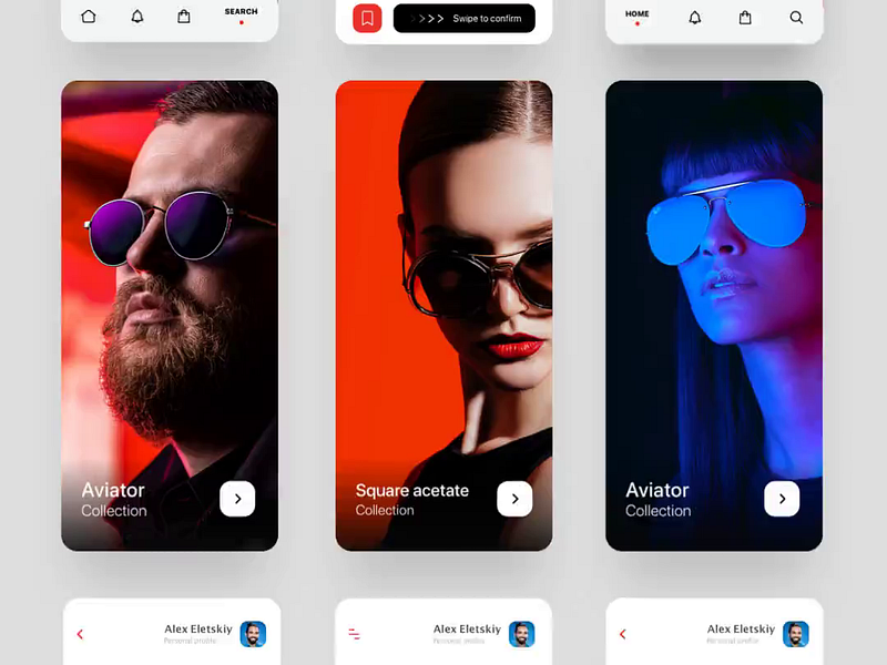 Glasses App Design designs, themes, templates and downloadable graphic