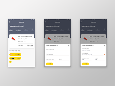 Daily UI #002: Credit Card Checkout 002 adobexd app credit card credit card checkout credit card form credit card payment daily ui design ios ui ui ux ui daily