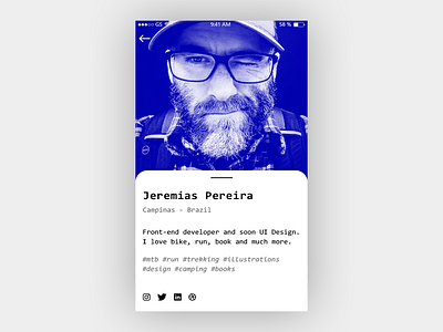 User Profile 006 adobexd app dailyui dailyui 006 ios profile ui ux design ui design ui mobile user profile