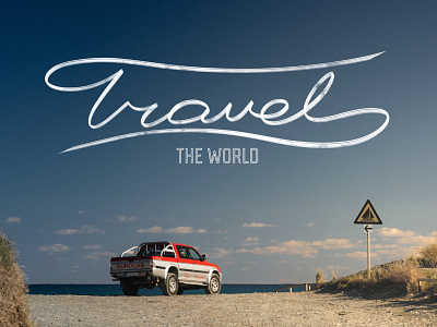 Travel the world. Hand lettering.