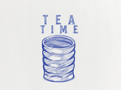 Tea Time logo and lettering.