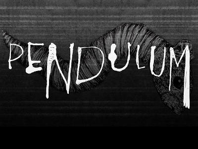 Pendulum Logo distorted gloomy illustration logo logotype photocopy