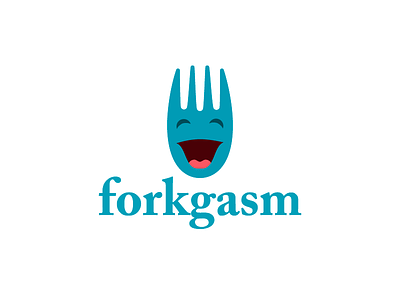 forkgasm logo food logo