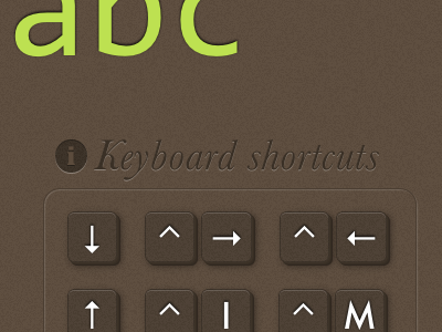 Keyboard shortcuts ui