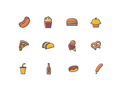 Stadium Food Icons