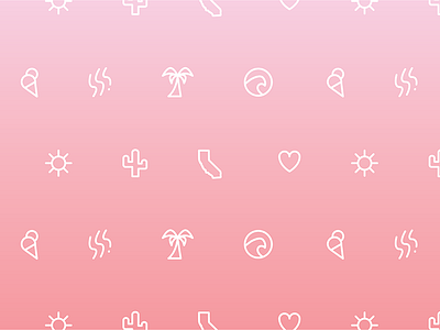 Summer Icons iconography icons illustrations illustrator minimalism packaging subscription box summer vector