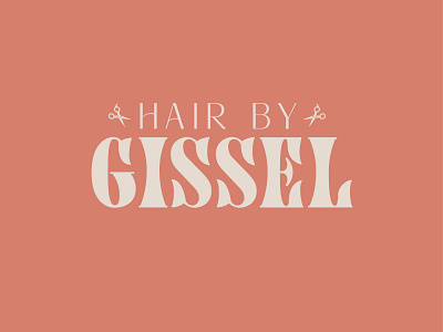 Hair by Gissel branding custom logo design graphic design logo small business branding small business logo typography