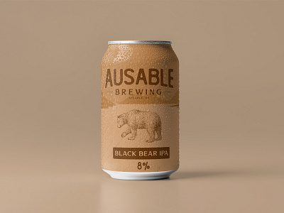 Ausable Brewing beer can design beer can mockup beer mockup branding brewery design brewery logo brewery mockup can design can mockup custom logo design graphic design illustration logo mockup outdoor illustration typography vintage design vintage illustration vintage logo
