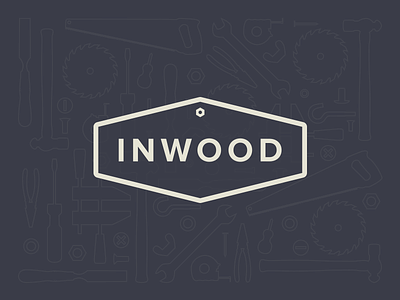 INWOOD background branding carpentry custom illustration logo mark sign signage ui woodworking