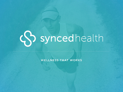 SyncedHealth Brand Concept app branding cloud fitness health icon identity logo sync wellness