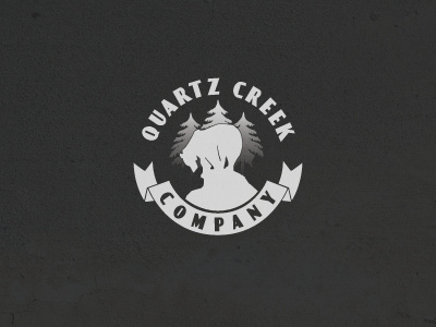 Quartz Creek Co. Logo banner bear company construction identity log home logo rock trees web design