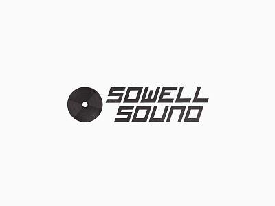 Sowell Sound Concept 3 black circle custom grey illustration lettering logo logo design mark record sound sowell type
