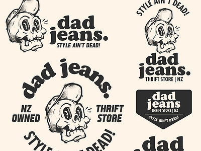 Dad Jeans NZ Branding brand design branding graphic design identity illustration logo