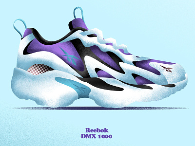 Reebok DMX1000 graphic design hiphop illustration sneaker