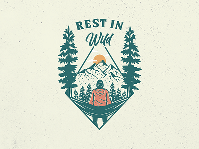 Rest In Wild adventure backpacker camping forest hiking holiday landscape mountain national park nature outdoors rest summer travel trip vacation vintage wanderlust wild wildlife
