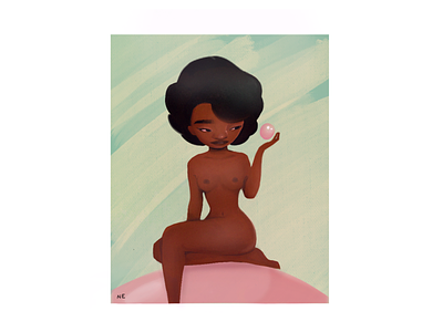 Bubble artwork beautiful black beauty brown beauty illustration lady latina latinx procreate women