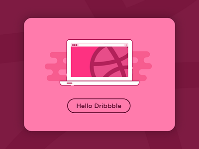 Hello Dribbble illustration ui vector