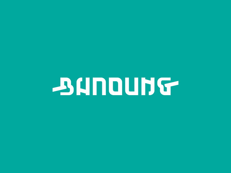 Bandung Ambigram branding logo typography vector