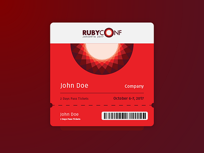 Rubyconf Ticket branding identity layout logo ticket typography