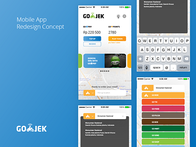 GO-JEK App Redesign app branding identity mobile ui ux