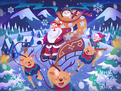 Merry Christmas 🎅🏼 christmas christmas illustration christmas tree design holiday illustration merry christmas santa santa claus snow winter xmas