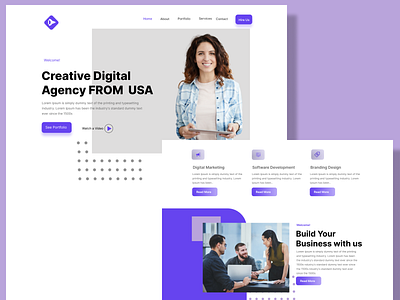 Agency Landing Page agency website eductaion website landing page logo logo designer onlieeductaion online learning online platform prototype ui
