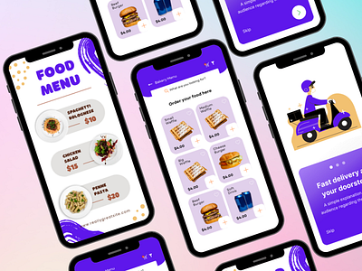 Food Ordering App advertisement video app prototype figma food app food landing page food ordering app illustrator landing page logo deign psd design