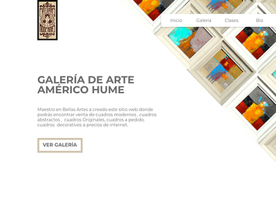 Hume Art Gallery website redesign. artist design ui ux web webdesign