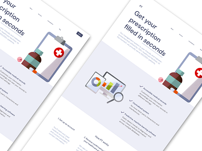 Prescription Management System Website Landing Page branding dailyui ui design ux design graphic design ui ux