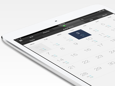 iOS7 Inspired Month Calendar calendar month monthly