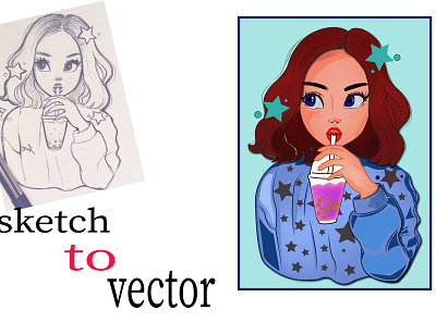 vector tracing branding design graphic design illustration logo sketch sketch to vector ui ux vector