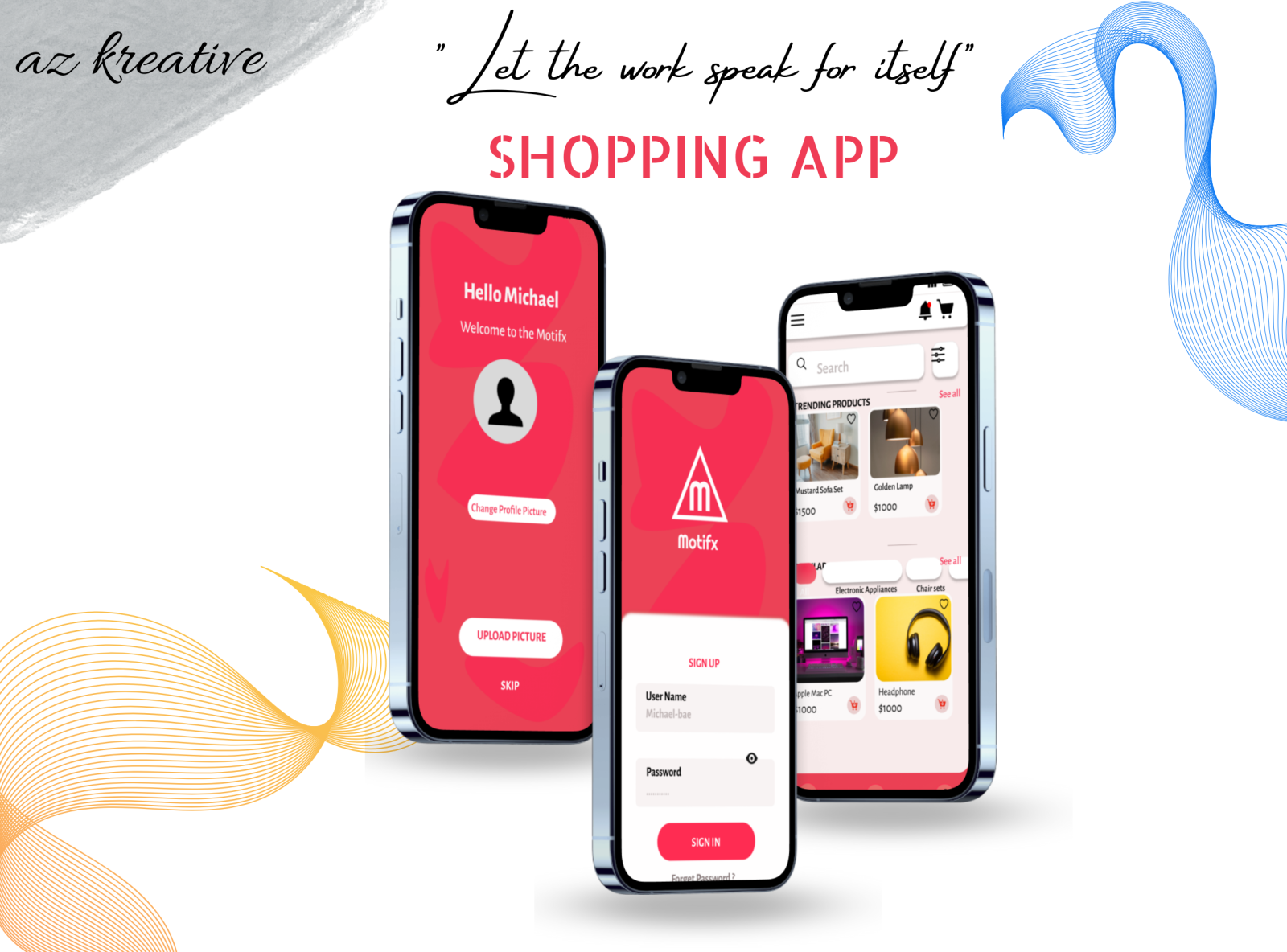 MOTIFX- SHOPPING APP UI by az_kreativ on Dribbble