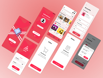 Mobile shopping app UI android app ui graphic design icons interaction design interface design ios ui mobile app design mobile app ui shopping app typography ui visual visual design