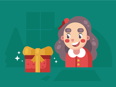 Giving is better than receiving! christmas flat design gift holidays presents